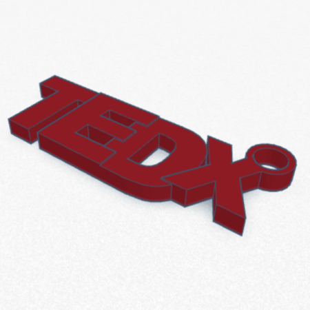  Tedx keyring   3d model for 3d printers