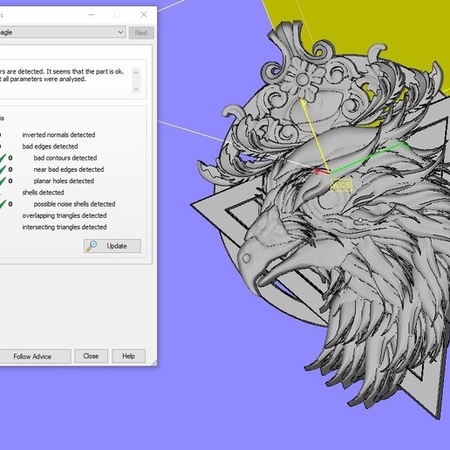 Modelo 3d de águila colgante de la joyería medallón de la impresión 3d de la modelo para impresoras 3d