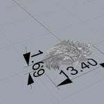 Modelo 3d de águila colgante de la joyería medallón de la impresión 3d de la modelo para impresoras 3d