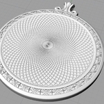  Skull pendant jewelry medallion 3d print model  3d model for 3d printers