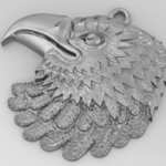  Eagle pendant jewelry medallion 3d print model  3d model for 3d printers