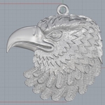 Modelo 3d de Águila colgante de la joyería medallón de la impresión 3d de la modelo para impresoras 3d