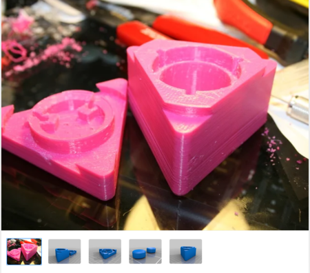 Modelo 3d de Bloqueo de cola de milano triángulo de la caja de regalo (v3) para impresoras 3d
