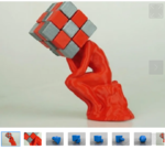  The thinker / rubik's cube   3d model for 3d printers