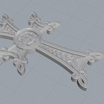  Christian cross pendant church pray jewelry 3d print model  3d model for 3d printers