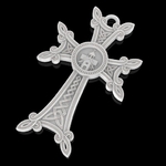 Modelo 3d de Christian cruz colgante de la iglesia orar joyas de la impresión 3d de la modelo para impresoras 3d
