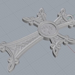  Christian cross pendant church pray jewelry 3d print model  3d model for 3d printers