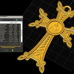Modelo 3d de Christian cruz colgante de la iglesia orar joyas de la impresión 3d de la modelo para impresoras 3d