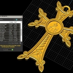  Christian cross pendant church pray jewelry 3d print model  3d model for 3d printers