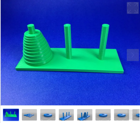  Tower of hanoi  3d model for 3d printers