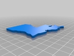 Modelo 3d de Mapa de estados unidos de los estados de puzzle para impresoras 3d