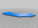 Modelo 3d de Mapa de estados unidos de los estados de puzzle para impresoras 3d