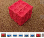 Modelo 3d de Rubiks cube para ciegos (utilizando original rubiks core) para impresoras 3d