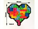 Modelo 3d de Tetris corazón de puzzle para impresoras 3d