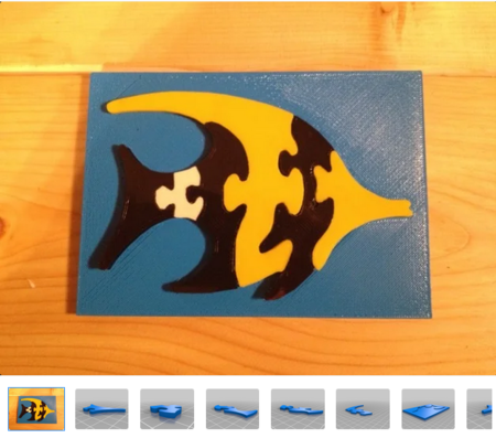  Angel fish puzzle  3d model for 3d printers