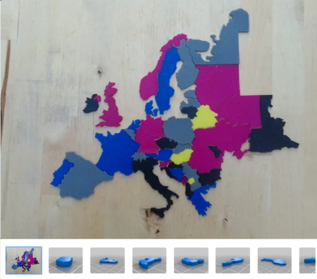 Mapa de europa rompecabezas con Gran Bretaña