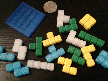  Tetris 4x4x4 puzzle cube  3d model for 3d printers