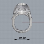 Modelo 3d de Anillo del cráneo del esqueleto de la joyería de la impresión 3d de la modelo para impresoras 3d