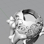  Skull ring skeleton jewelry 3d print model  3d model for 3d printers