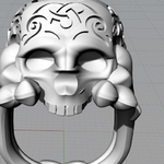 Modelo 3d de Anillo del cráneo del esqueleto de la joyería de la impresión 3d de la modelo para impresoras 3d