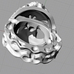 Modelo 3d de Anillo del cráneo del esqueleto de la joyería anillo de la impresión 3d de la modelo para impresoras 3d