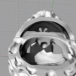  Skull ring skeleton ring jewelry 3d print model  3d model for 3d printers