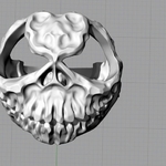  Skull ring skeleton ring jewelry 3d print model  3d model for 3d printers