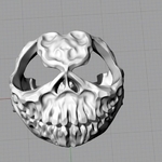  Skull ring skeleton ring jewelry 3d print model  3d model for 3d printers