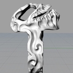 Modelo 3d de Anillo del cráneo del esqueleto de la joyería anillo de la impresión 3d de la modelo para impresoras 3d