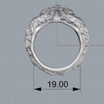  Skull ring ring jewelry 3d print model  3d model for 3d printers