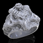  Skull ring ring jewelry 3d print model  3d model for 3d printers