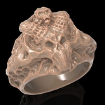Modelo 3d de Anillo del cráneo del anillo de la joyería de la impresión 3d de la modelo para impresoras 3d
