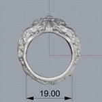 Modelo 3d de Anillo del cráneo del anillo de la joyería de la impresión 3d de la modelo para impresoras 3d