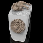  Lion ring man ring jewelry 3d print model  3d model for 3d printers