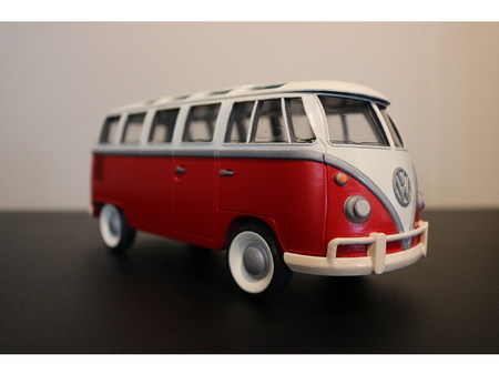 Modelo 3d de Volkswagen bus de la década de 1970 para impresoras 3d