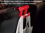  Car headrest bag hooks  3d model for 3d printers