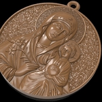  Mother mary with jesus christ saint pendant christian jewelry 3d print model  3d model for 3d printers