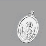  Mother mery and jesus pendant medalion jewelry  3d model for 3d printers