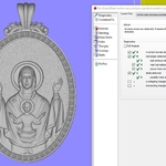 Modelo 3d de Madre mery y jesús colgante medalion de la joyería para impresoras 3d