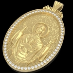  Mother mery and jesus pendant medalion jewelry  3d model for 3d printers