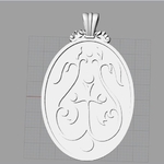  Mother mery and jesus pendant medalion jewelry  3d model for 3d printers