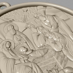  The baby jesus was born pendant jewelry mother mary with jesus  3d model for 3d printers