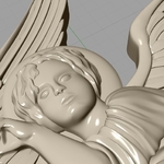 Modelo 3d de Bebé ángel colgante de la joyería para impresoras 3d