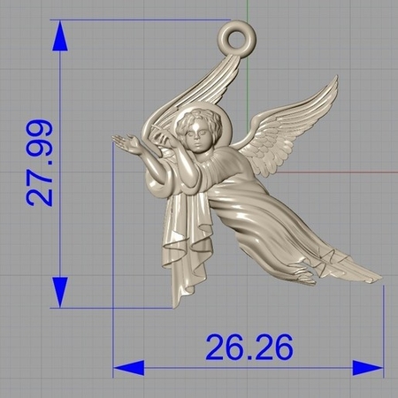  Baby angel pendant jewelry  3d model for 3d printers