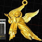 Modelo 3d de Bebé ángel colgante de la joyería para impresoras 3d