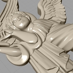 Modelo 3d de Bebé ángel colgante de la joyería para impresoras 3d