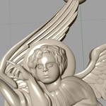 Modelo 3d de Bebé ángel colgante de la joyería para impresoras 3d