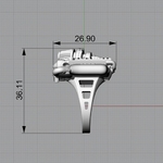 Modelo 3d de Bmw motor de anillo anillo anillo mator para impresoras 3d