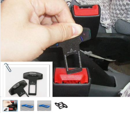  Clip-in safety seat belt buckle clip alarm stopper for vw and chevrolet  3d model for 3d printers