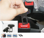 Modelo 3d de Clip-en el asiento de seguridad de la hebilla del cinturón de clip de alarma tapón para vw y chevrolet para impresoras 3d